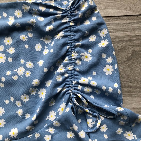 By Together Periwinkle Blue Floral Mini Skirt - Size S - Picture 3 of 9